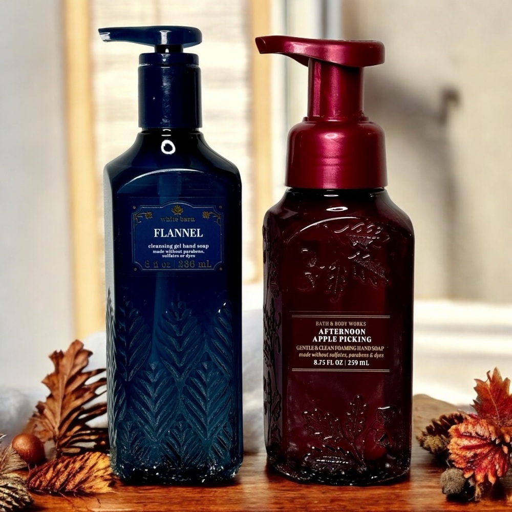 Bath & Body Works Fall Hand Soap Flannel & Afternoon Apple Picking NWT